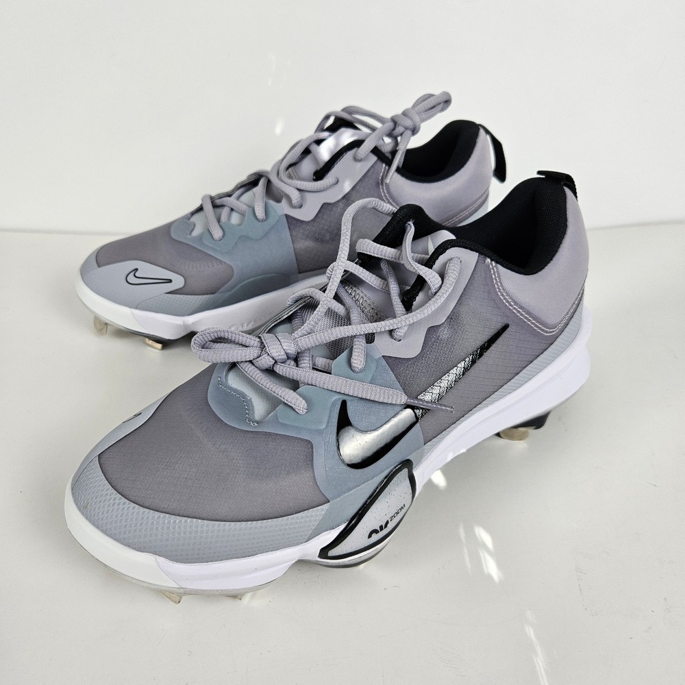 Nike Trout Baseball Cleats Gray Black Air Zoom Metal Spikes Mens US 7